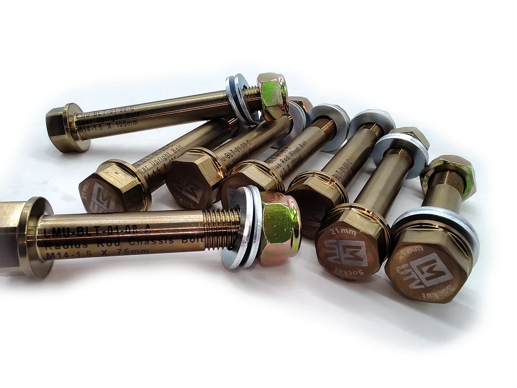 LMUTV Polaris Pro R and Turbo R High Strength Rear Radius Rod Bolt Kit