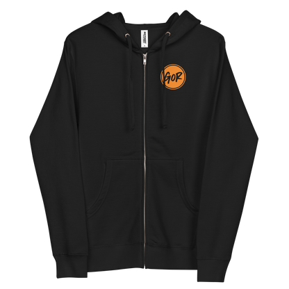 Unisex fleece zip up hoodie