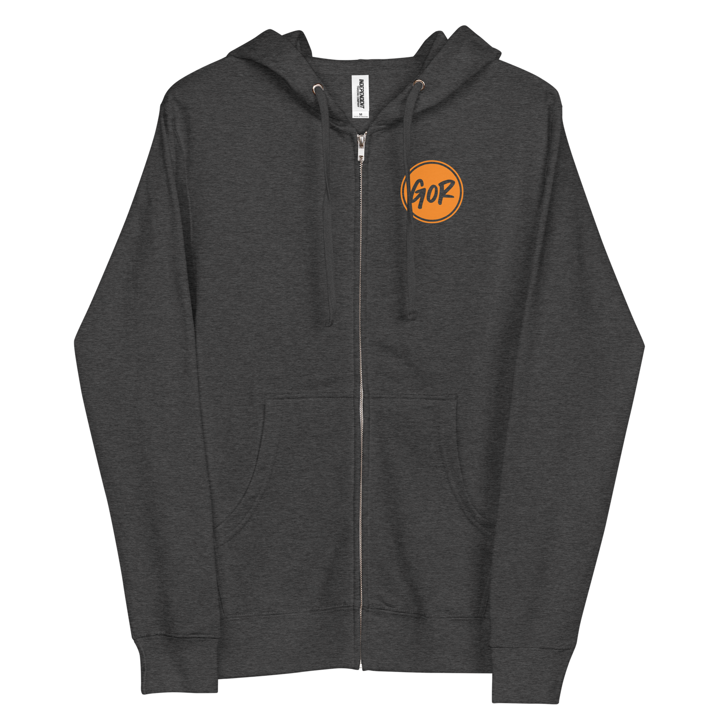 Unisex fleece zip up hoodie